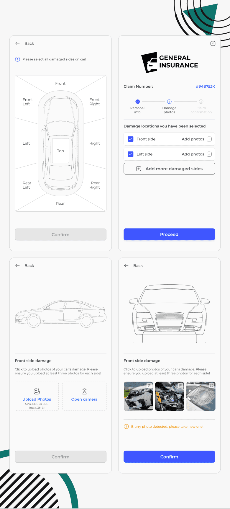 ClaimCompanion claims assessment interface on mobile